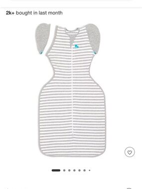 💙Love to dream Gray & White Striped Pajama Sleep Sack- L 💙